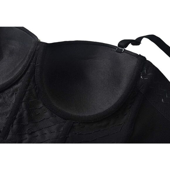 Bra Corset Top++Madonna Style Metallic Studs Bustier, White - Picture 5 of 6